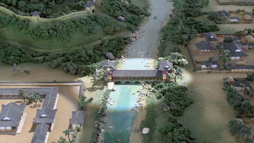 woljeong bridge made as a model
