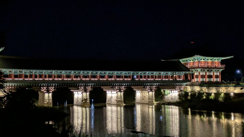 the night view of woljeonggyo bridge