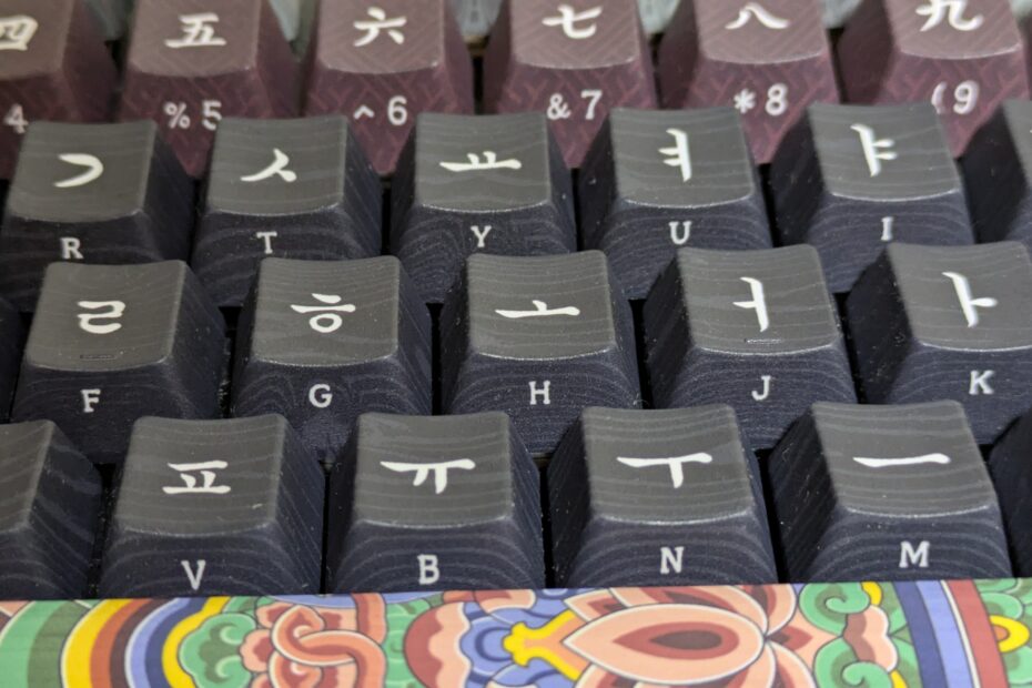 replaced korean keyboard keycap