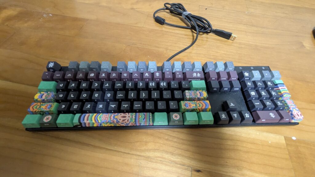 key cap replacement mechanical hangul keyboard