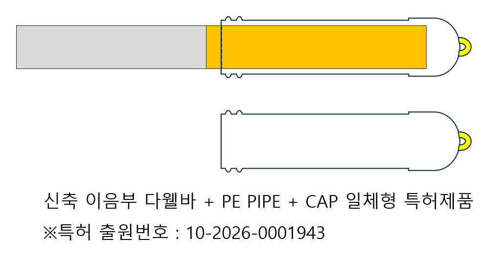 PE파이프캡 일체형 특허제품