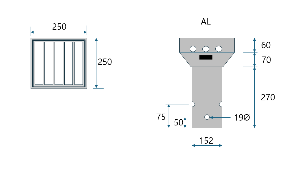 알루미늄집수구 직관도면